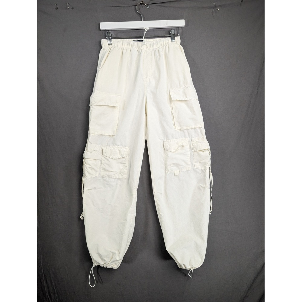 Aeropostale Parachute Cargo Pants Off White XS 1054 8432